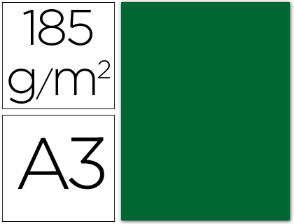 50h. cartulina Guarro A3 185g/m² verde abeto